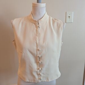 Zara Butter Yellow Sleeveless Women's Blouse Vintage 1990s